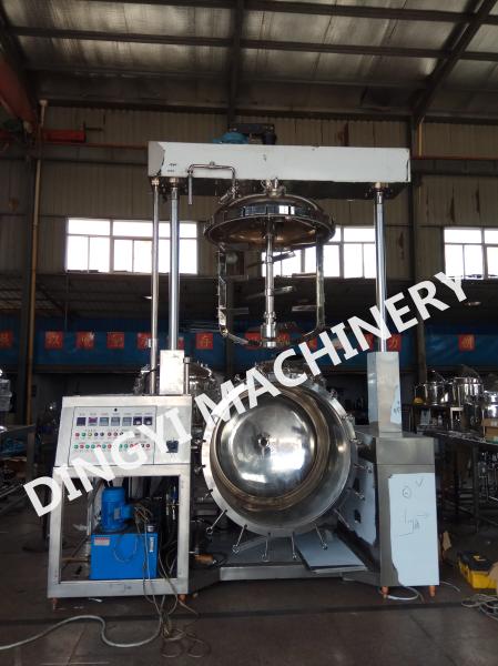 High Viscosity Cream Vacuum Homogenizer Mixer Steam Heating 15KW Emulsifying
