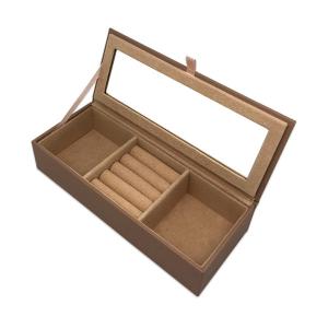 China PU Leather Hot Stamping Jewelry Gift Boxes For Necklace wholesale