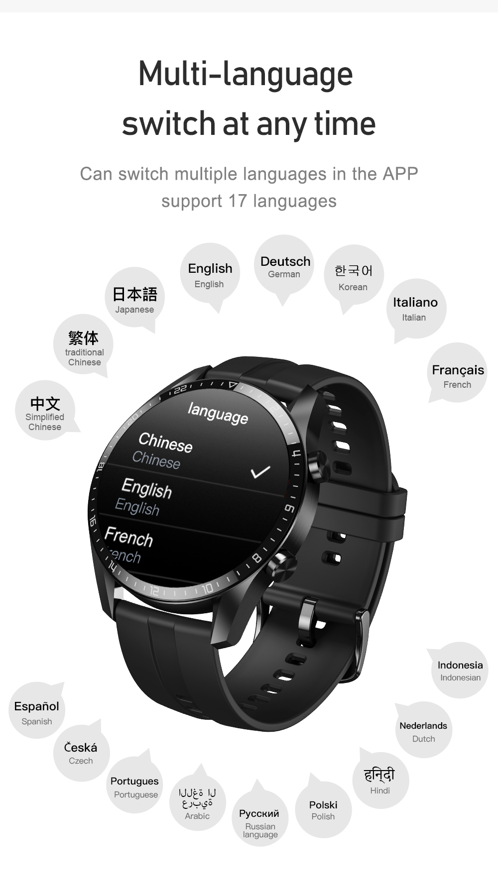 Smart Fitness IP67 Full Touch Smartwatch Customized Electronic Gifts