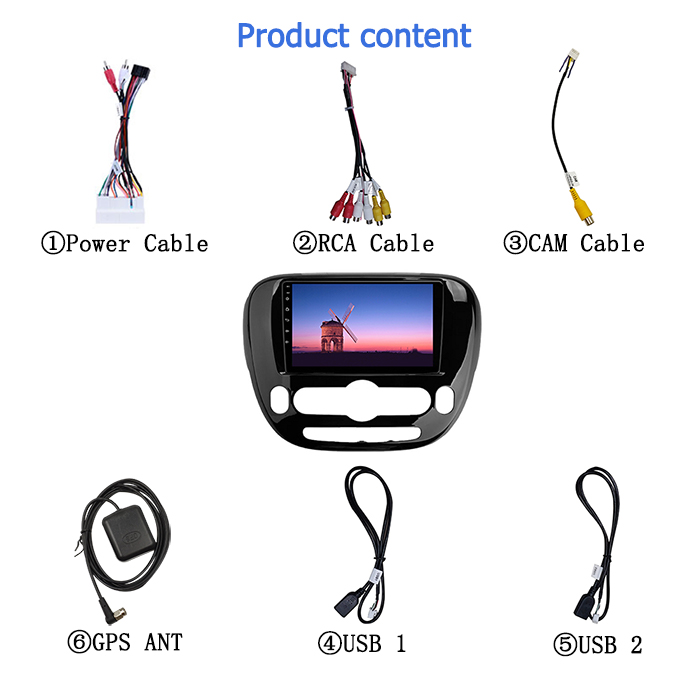 Kia Car Stereo Soul 2 PS 2013-2019 Android 9 Inch Car Dvd Player Gps Wifi Multifunctional System Car Radio Control