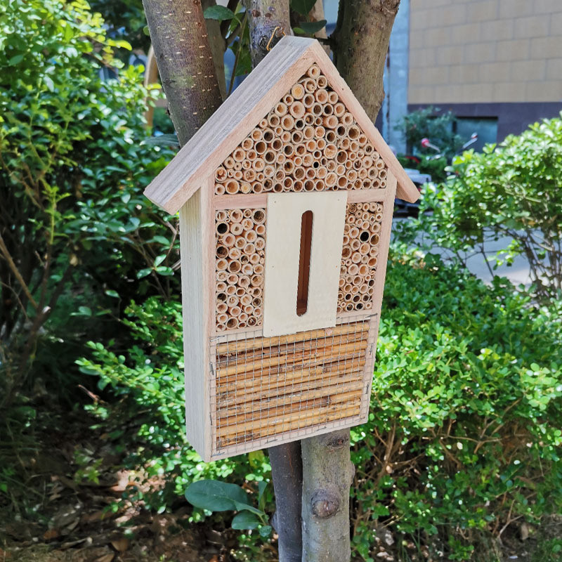 Wall Hanging Honey Bee Wooden Box 15cm*15cm*9cm Bee Keeping House