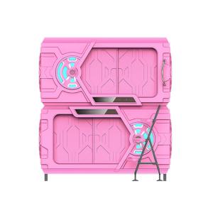 China Pink Safe Space Capsule Bed Double - Deck Intelligent LED Light wholesale