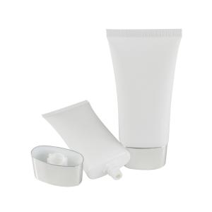 China cosmetic plastic round tube for cleanser with flip cap manufacturer packaging wholesale