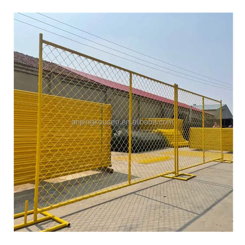 Hot Dipped Galvanized Chain Link Temporary Fence for 8x10 Construction Site Perimeter