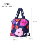 Large Capacity Flower Print Thermal Neoprene Lunch Tote