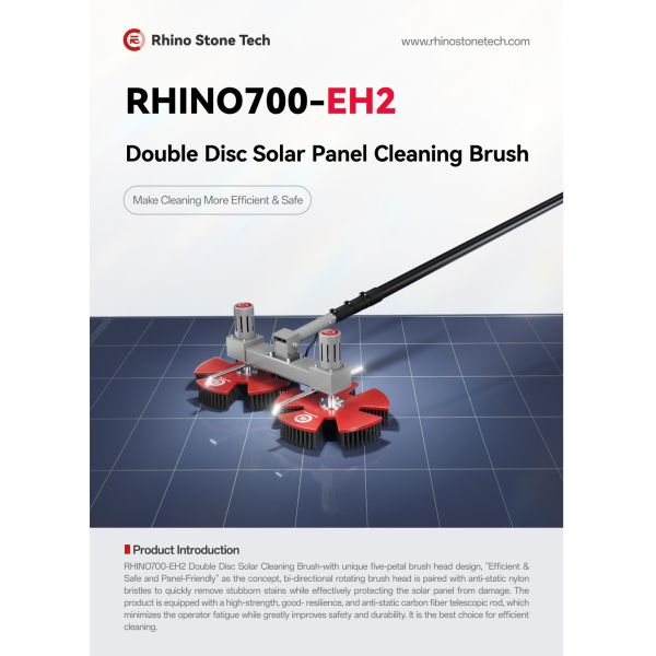 Solar Panel Cleaning Tools Extending Water Fed Wash Brush Spin Scrubber Equipment Powered Brush Systems