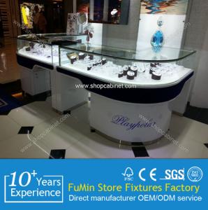 China modern design acrylic jewelry showcase with LED lights wholesale