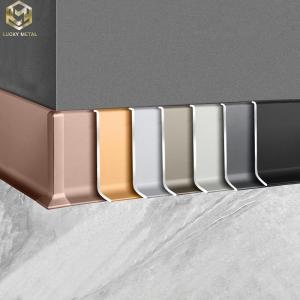 China Residential Recessed Aluminium Skirting Profile Electroplated Finish wholesale