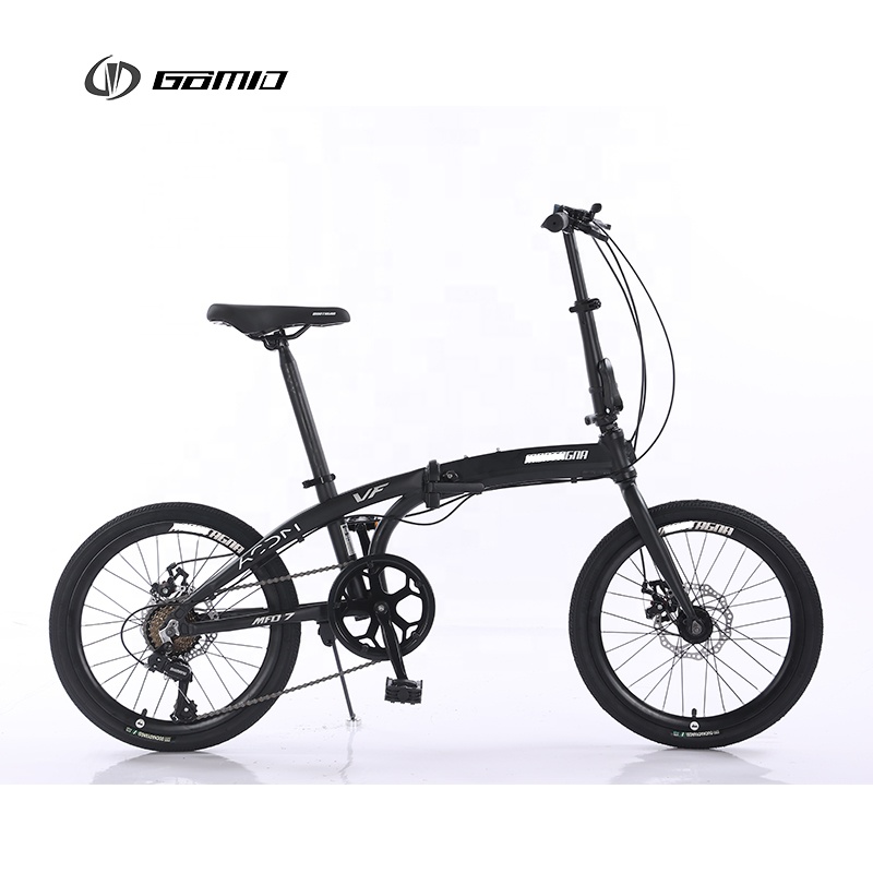 GOMID Folding City Bike 20 inch with 7-Speed SHIMANO Kit Gear Alloy Bisiklet Custom Foldable Bicycle and Disc Brake