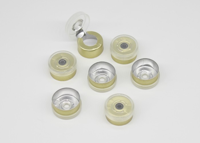 Transparent Double Arrow Vial Caps 13.3*6.3 Mm Size Tear Off Type