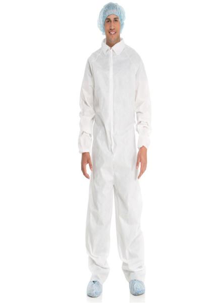 PE Coated PP Disposable Coverall Suit Breathable For Hospital / Clinic / Health