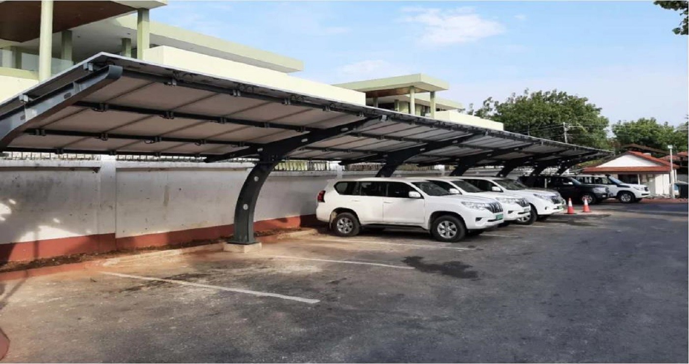 5000mm span ground Carport Solar mounting system solar bracket solar structure PV mounting system