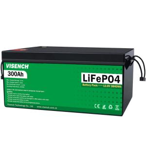 China Visench Rechargeable Lithium Ion Batteries 12V 300Ah LiFePO4 Battery Pack wholesale
