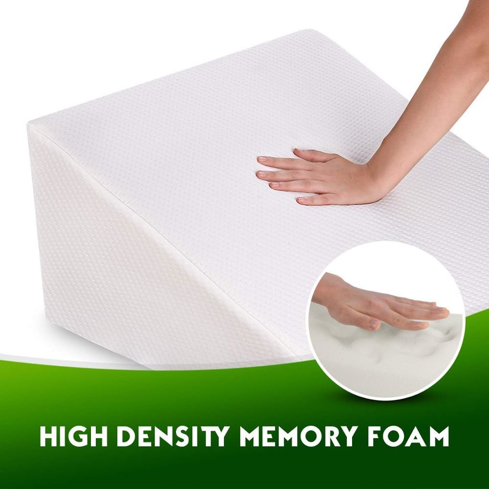 Folding Wedge Support Pillow , Soft Memory Foam Triangle Pillow 60 * 40 * 18cm Size