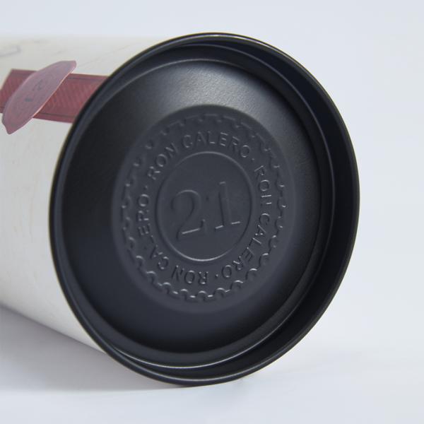 3 Custom Premium Cardboard Cylinder Box Paper Packaging Tube Boxes Metal Lid For Wine Bottle