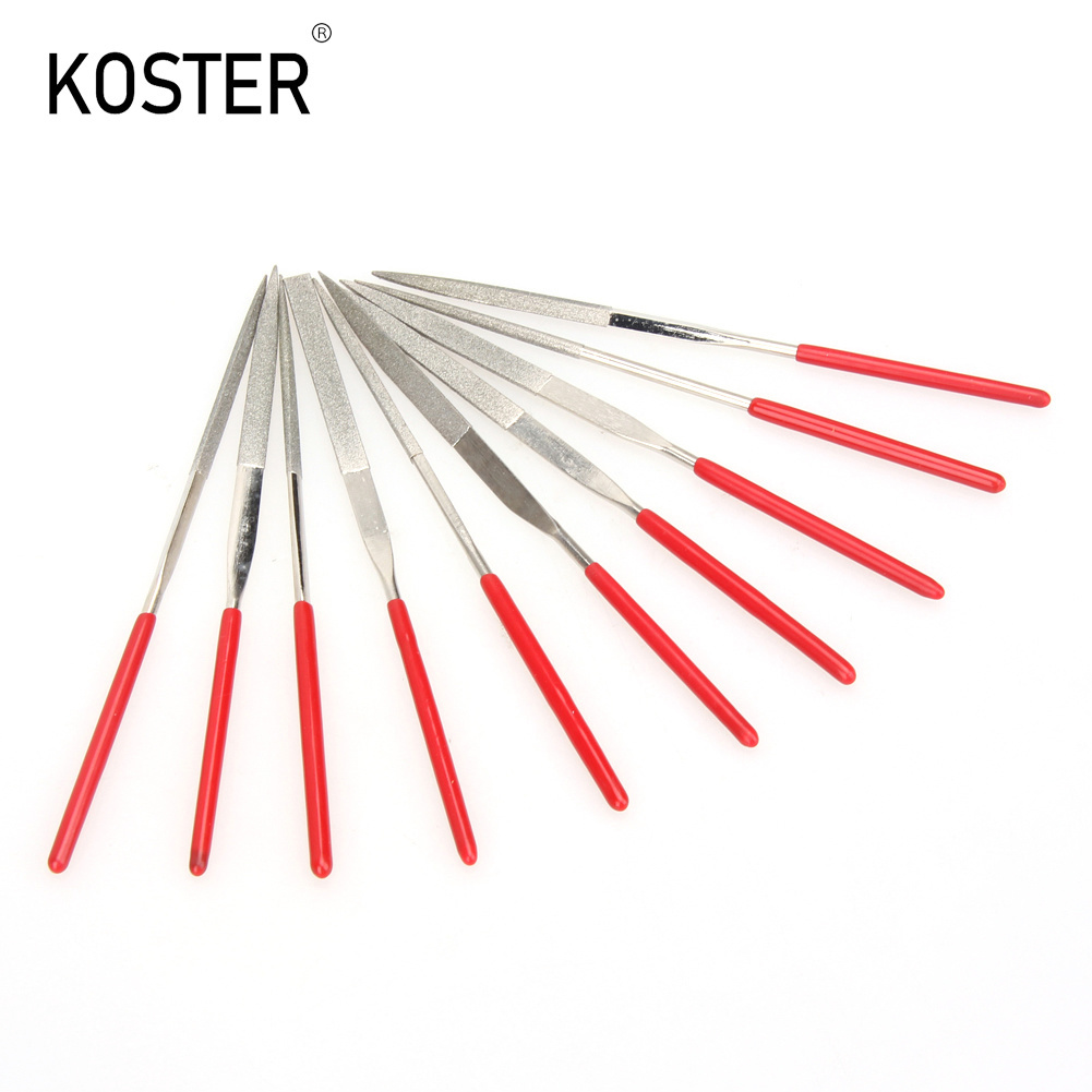Set of 10 160X4mm Diamond Mini Needle File Set for Metal Jeweler Wood Carving Craft