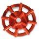 China 105MM Red Color Granite Diamond Cup Wheel , Diamond Grinding Disc For Concrete wholesale