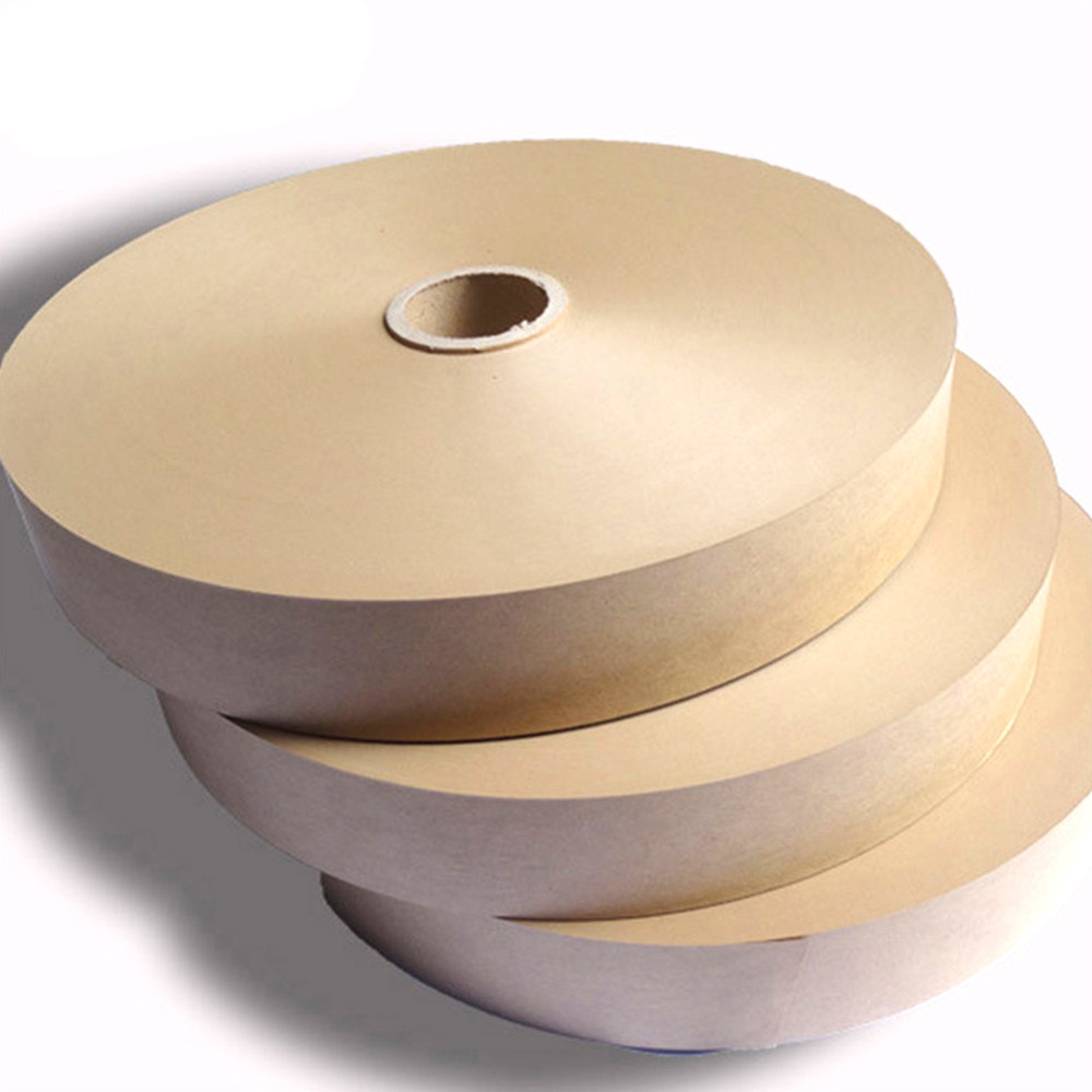 Brown 80GSM 90GSM Custom Printed Kraft Paper Roll Virgin Pulp