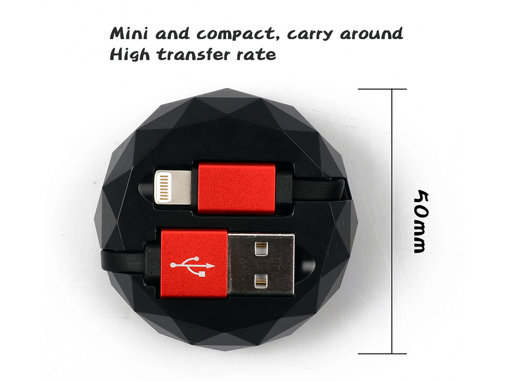 2019 Tpe Retractable Extending USB Cord Reel Micro 8pin Type C For IPhone/Android