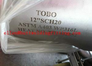 China ASTM A403 Seamless Stainless Steel 90 Degree Elbow DN15 - DN1200 wholesale