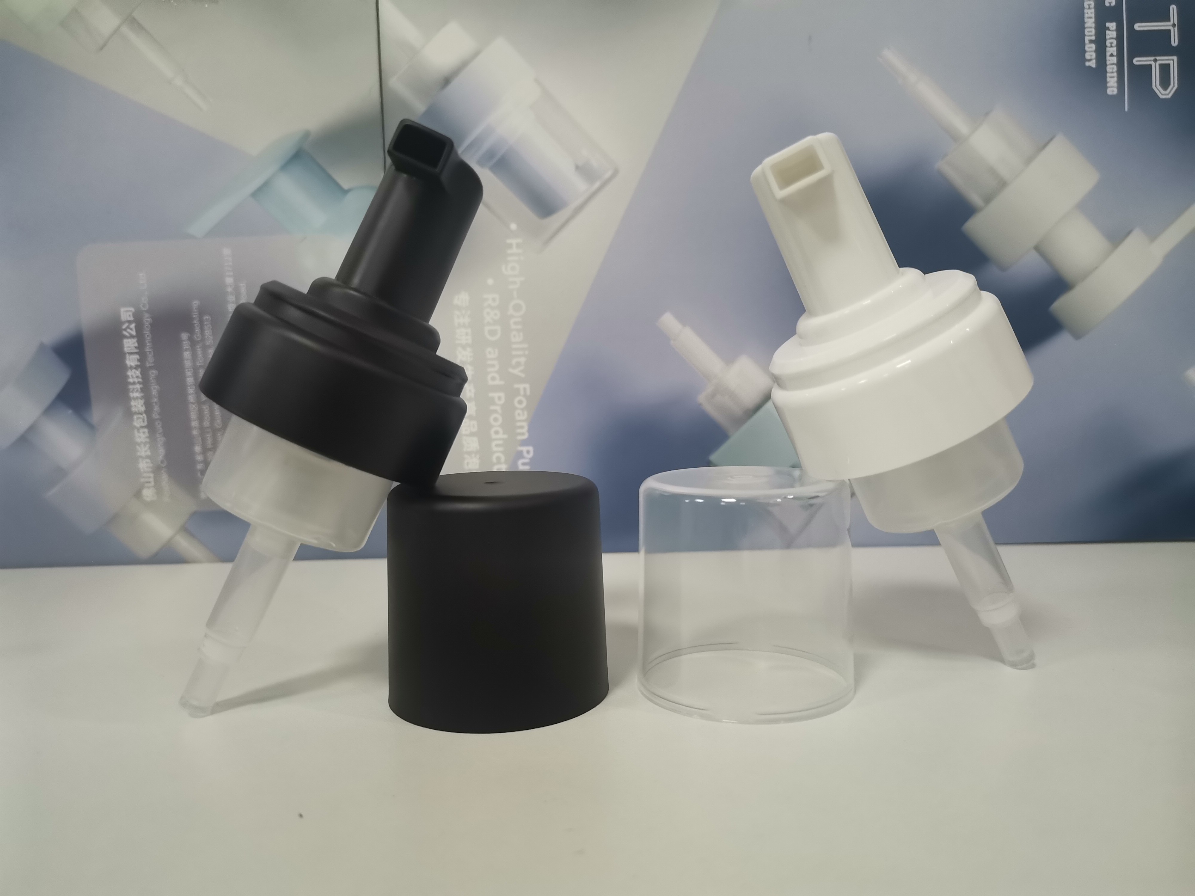 PP Plastic Lotion Pump For Hand Sanitizer Bottles With Overcap