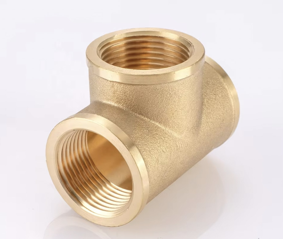 Copper Tee Brass Pipe Fitting Water Tube Plumbing Fitting Thread Brass Fitting Brass Stop Check Valve
