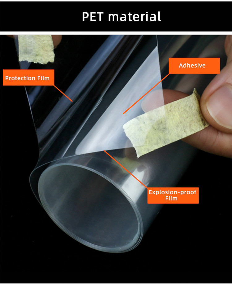 4 8 24mil PET Car Windshield Armor Safety Window tint Glass Protection Film Explosion Proof windshield protection film