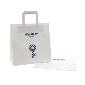 China 120gsm To 350gsm UV Printing Takeaway Paper Bags With Handle wholesale