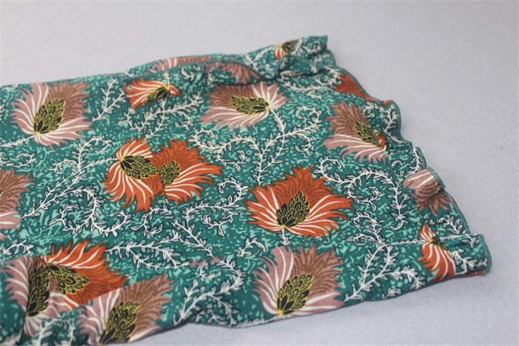 Custom Printed Fashion Ladies Blouse Cotton / Spandex Women'S Clothing Blouses