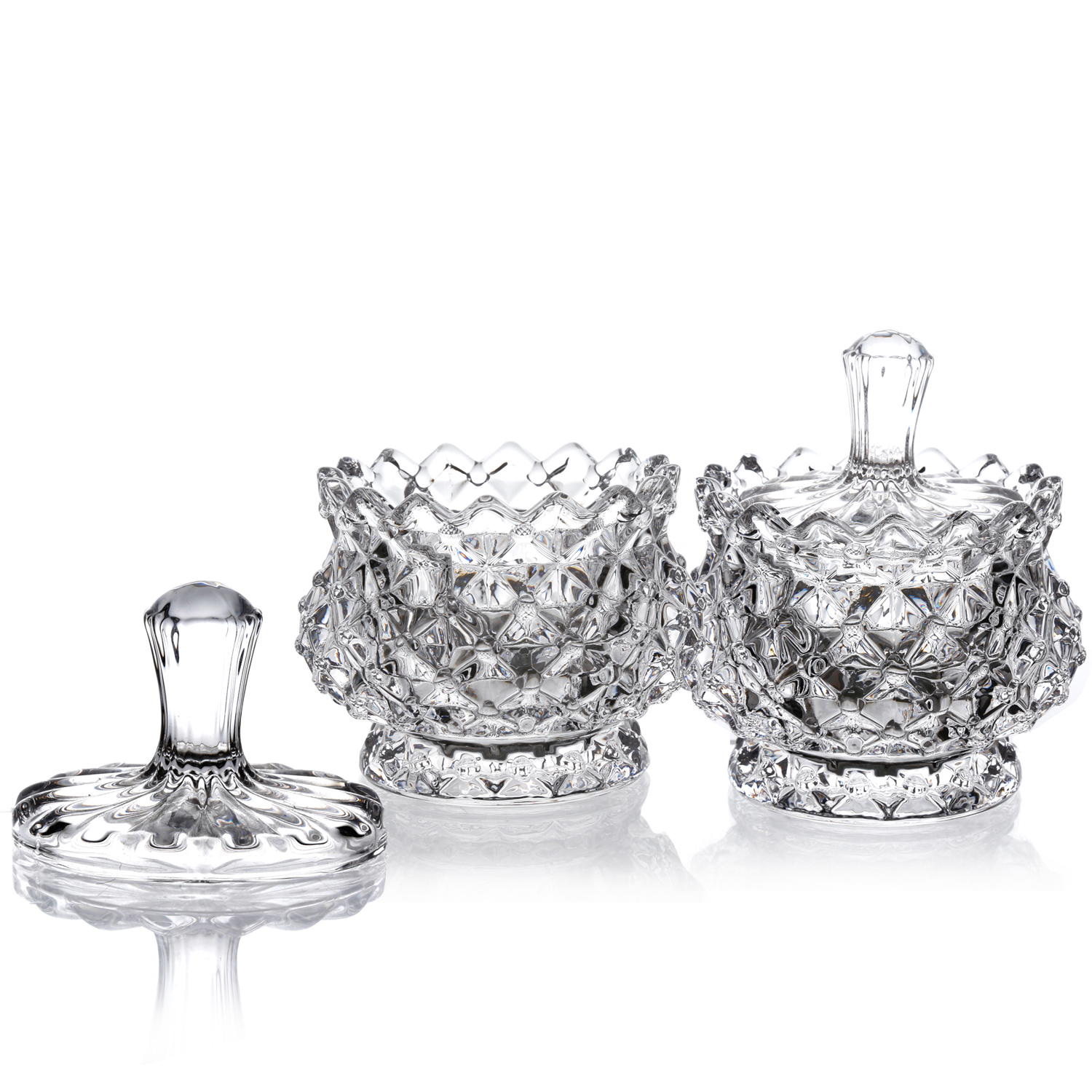 2022 Hot sale Classic Pattern Transparent Candy Storage Canister with home