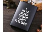 Matte Black Kitchen Household Items 8oz Stainless Steel Hip Flask