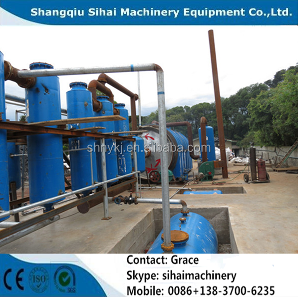 Eco-friendly Waste Tyre Recycling to Diesel Pyrolysis Plant 300sqm Area Required 380V