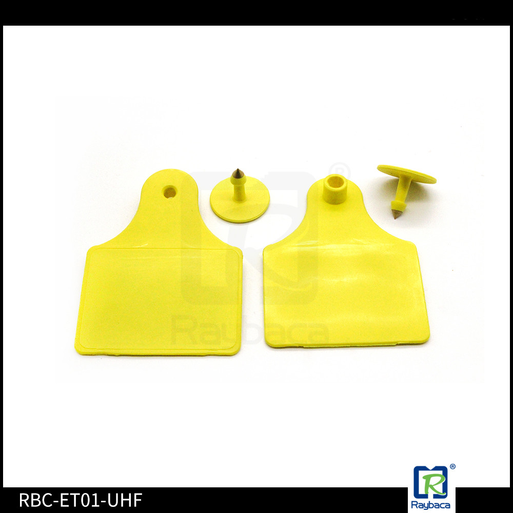 Large Rectanguar Custom Cattle Ear Tags , Custom Livestock Ear Tags ISO11784 / 5 FDX - B