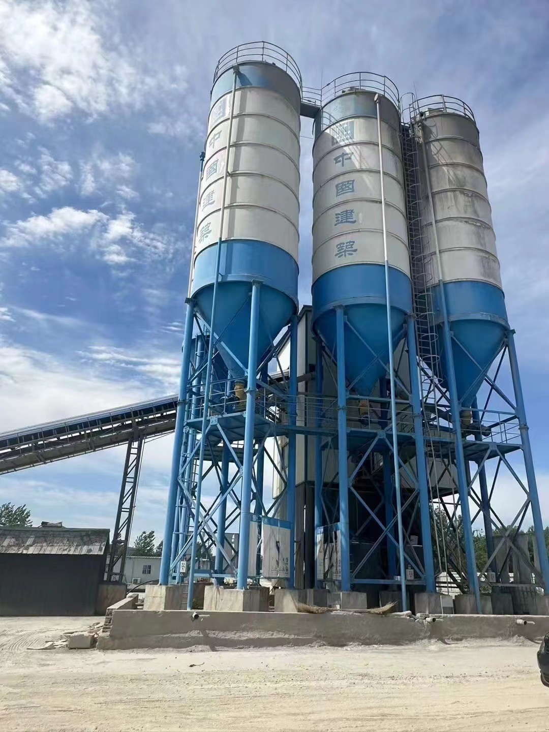 Full Automatic 200 Cube/H used Ready Fixed Concrete Batching Mixing Plant with Cement Silo