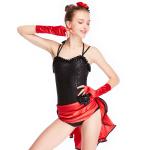 MiDee Dance Costume Latin Dress For Women Sweetheart Camisole Sequins