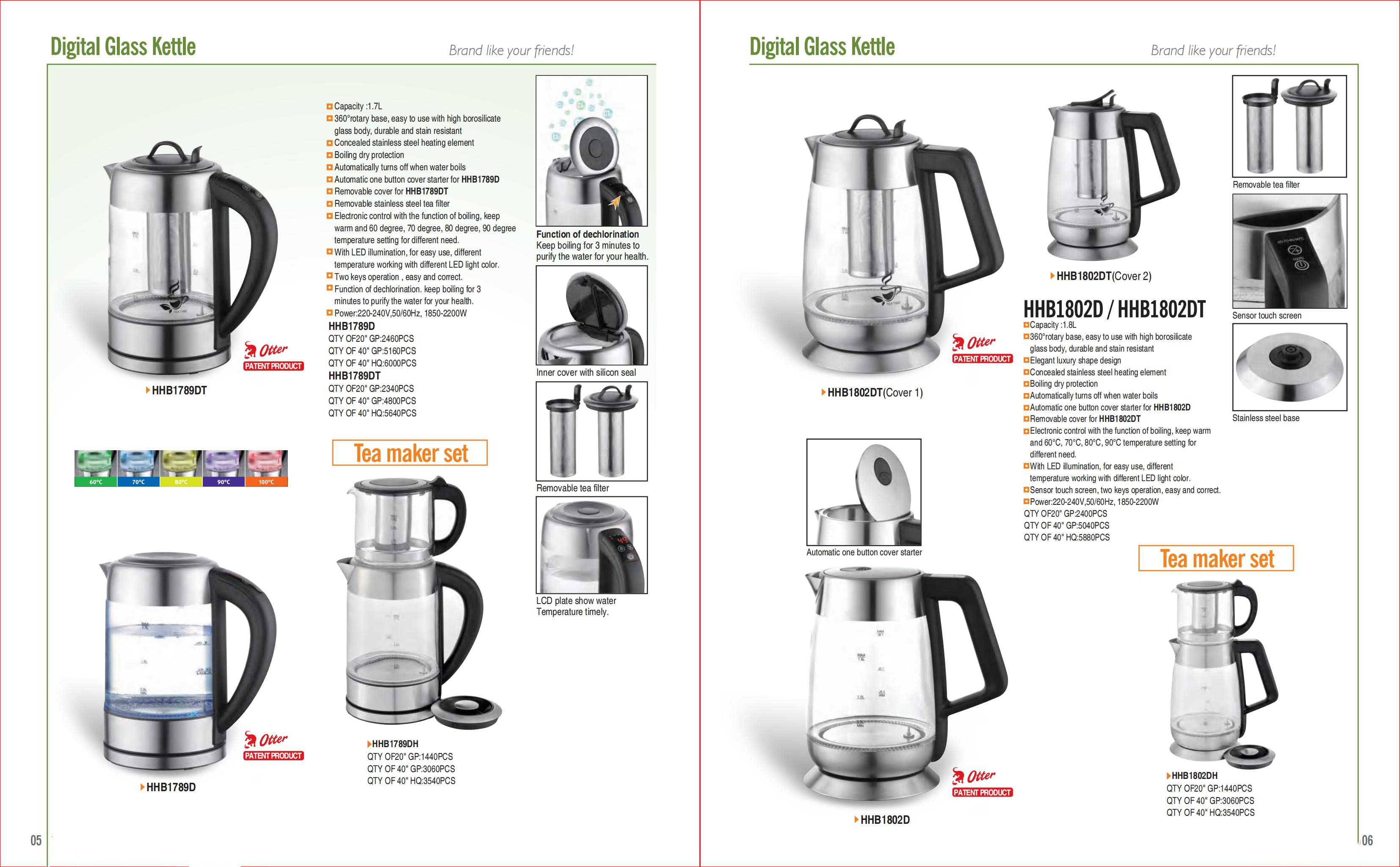Mechanical Control Electric Glass Kettle Perfect for Household Tea Time