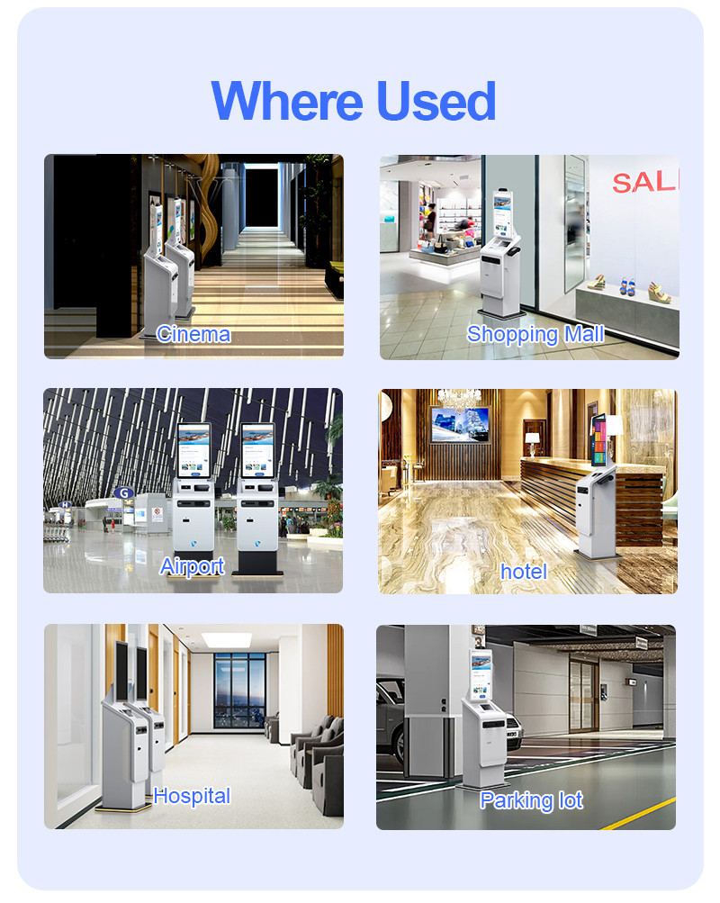 Self Service Kiosk Bill Payment Cash Recycle Machine Cash Self Service Automatic Ticket Printer Payment Kiosk