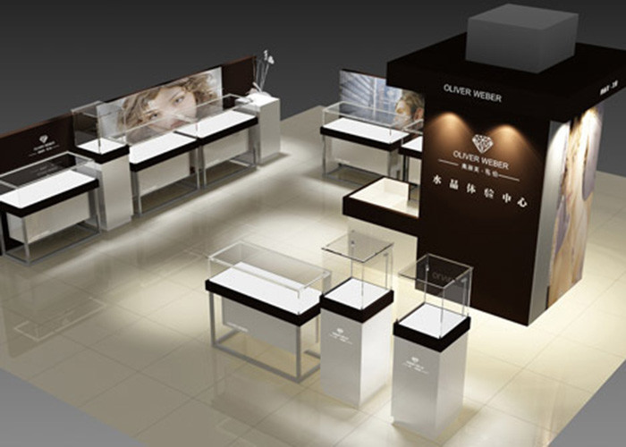 Modern Boutique Clothing Display Showcase With High Temperature Baking Varnish Process