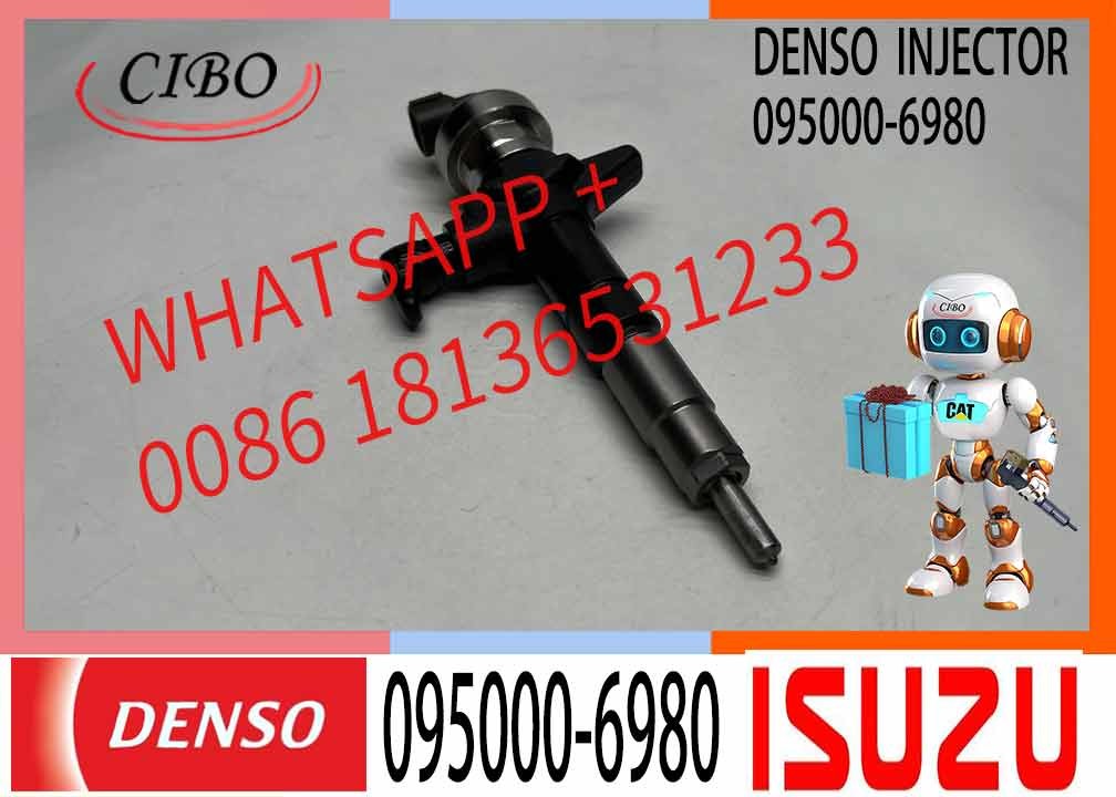 New Diesel Fuel Injector 095000-6980 8-98011604-0 For ISUZU 4JJ1 SH130-8 3.0 Engine