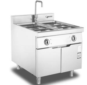 China Stainless Steel Buffet Counter Food Cooking Stove Electric Bain Marie Food Warmer With Cabinet wholesale