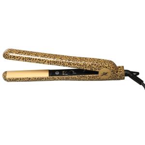 China Pure ceramic Leopard grain temperture control hair straightener iron wholesale