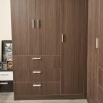 Modular Modern Wooden PVC Wardrobes Bedroom Wardrobe Sliding Door