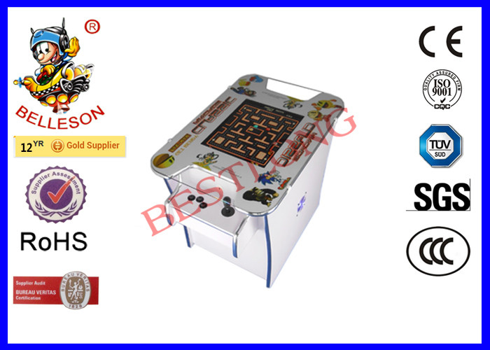 58CM Width White Cocktail Arcade Machine , Coin Operated Cocktail Game Table
