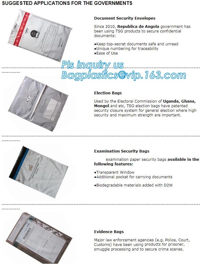 security deposit bags bank deposit bags cash deposit bags, general bank plastic deposit bags supply, Coin and Bank Note