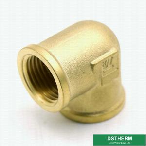 China Brass Color Customized Double Female Threaded Brass Elbow With Best Prices Pipe Fittings wholesale