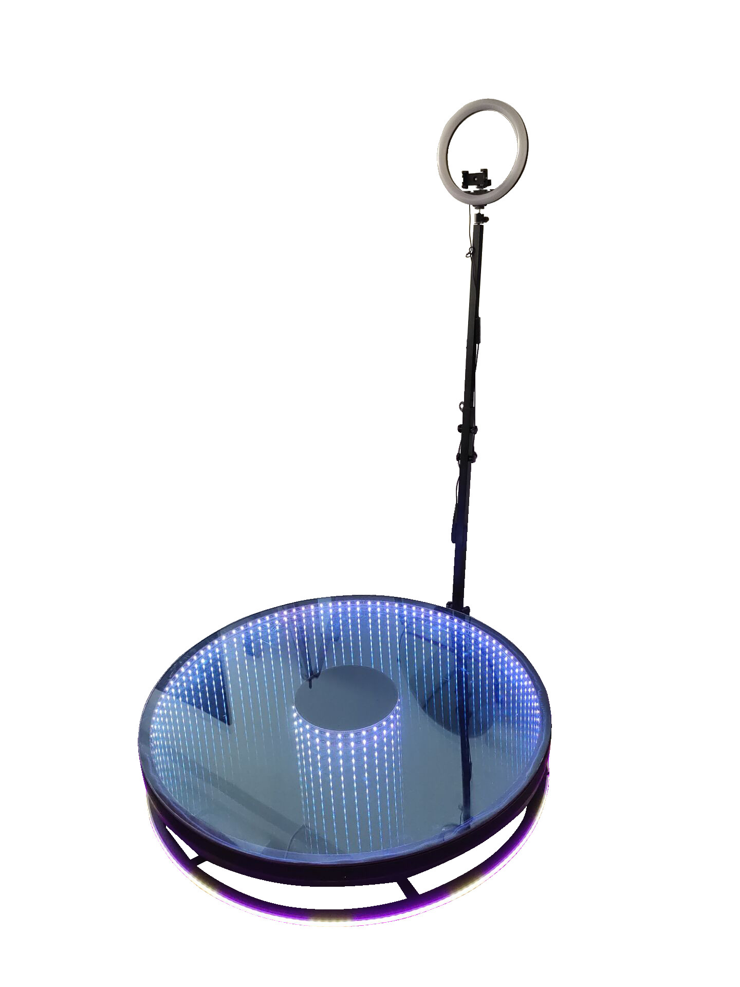Auto Slow Motion 360 Photo Booth Machine With 12inch Ring Light