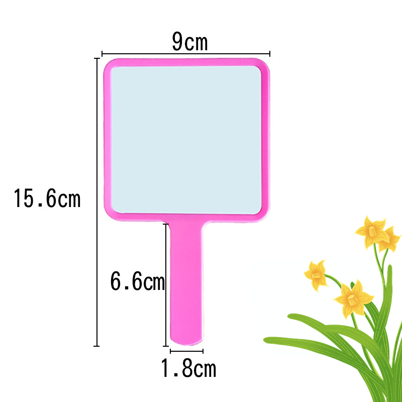 Extra LOGO Yes Custom Handheld Mirror for Dressing and Makeup Small Vanity Compact