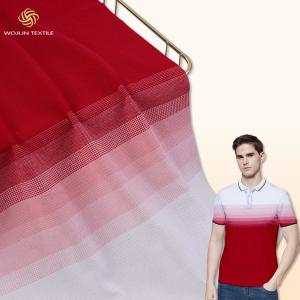 China Polo Shirt Stretch Cotton Pique Fabric , Sweat Absorbing Yarn Dyed Cotton Fabric wholesale