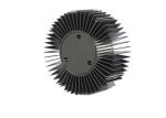 70 W Round Extruded Auminum Led Heatsink With Black Anodizing
