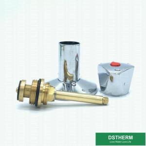 China Chrome Plated Round Hexagonal Brass Handles For Stop Valve Top Parts Cartridges wholesale